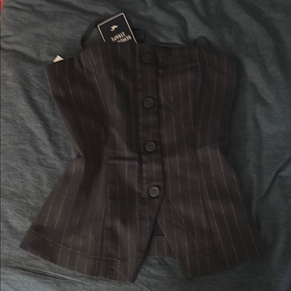 Hollister Dark Blue Button Up Top